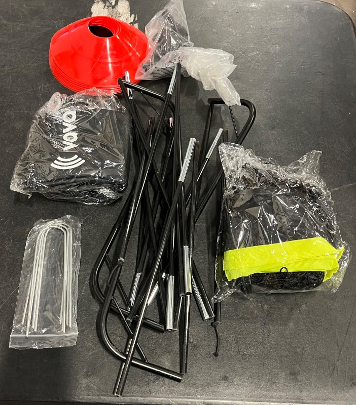Photo 1 of Missing Balls, and Pump**
VavaCava Portable Soccer Goals Set for Backyard 2 Nets, 10 Marker Cones, Carry Bag, Soccer Training Equipment 