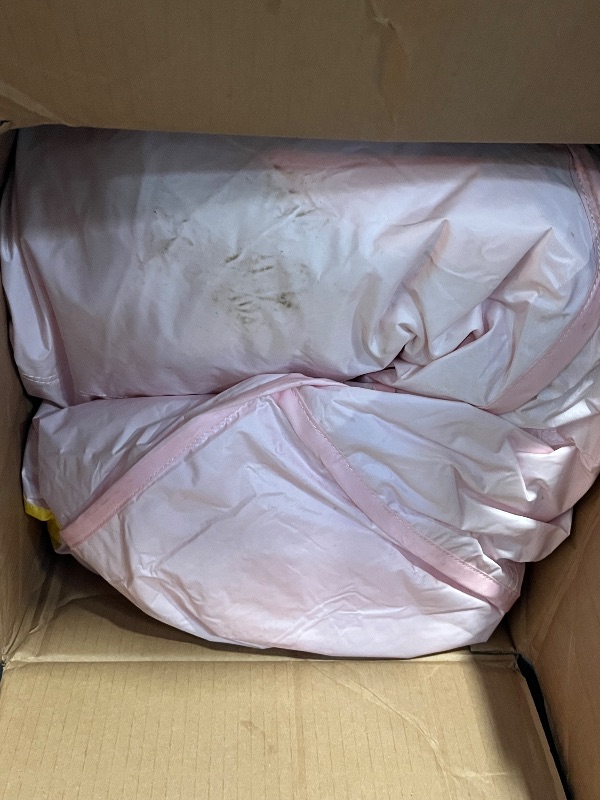 Photo 1 of Inflatable Bounce House, Large Bouncy Castle for Kids with Slide, Outdoor & Indoor, - Pink
