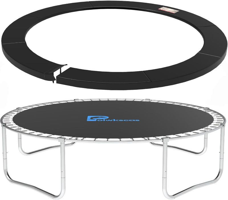 Photo 1 of Trampoline Pad 10ft 12ft 14ft 15ft 16ft Trampoline Replacement Safety Pad, Waterproof and Tear-Resistant Safety Spring Cover Round Frame Pad, Trampoline Pad Replacement
