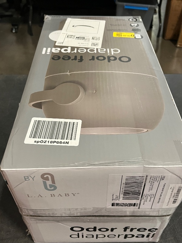 Photo 1 of L.A. Baby Magic Diaper Pail - Patented 100% Odor-Free System with Child-Safe Lock - Award-Winning Design - No Refills Required - Works with Regular Trash Bags - Gray

