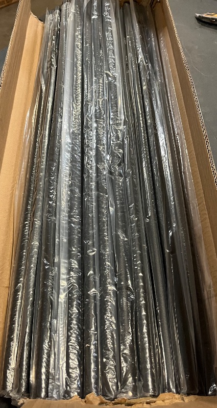 Photo 1 of 50 Pack Deck Balusters 36" x 3/4" Staircase Baluster, Diameter 3/4" Metal Deck Spindle and Stairs Railing,Hollow Round Black Deck Balusters for Deck Railing Porch
