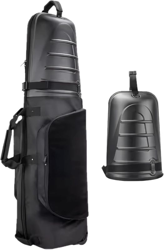 Photo 1 of Golf Travel Bags for Airlines with Wheels & Hard Shell Top, Lightweight 1680D Club Travel Case, Foldable Golf Bag for Men with Handles, Side Pockets & Durable Protection
