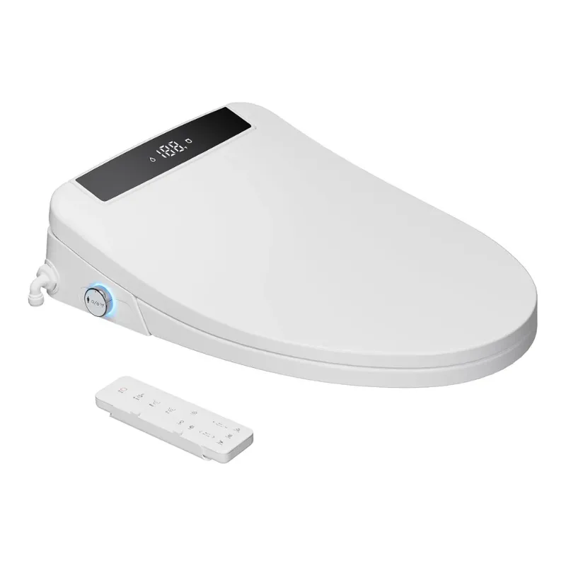 Photo 1 of Electric Smart Bidet Toilet Seat, Upgraded Heated Bidet with Adjustable Instant Warm Water and Warm Dryer, Remote Control, Night Light, Slow Close Lid, LED Display (Elongated)