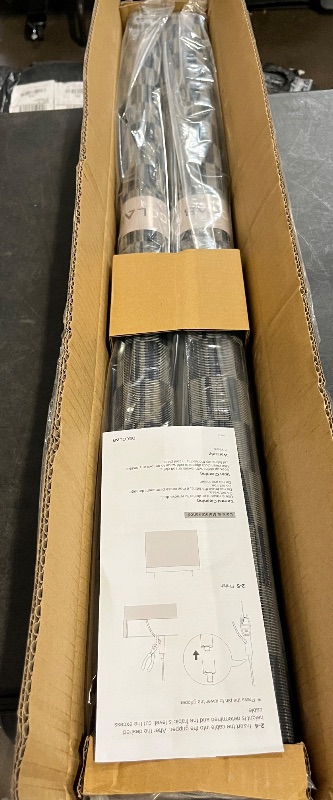 Photo 1 of DECOLAB Hanging Room Panel, Privacy Sheer Separator Divider for Shared Room, Entryway, Workspace, Trimmable Length, Natural Woven, 36”W x 96”L, Set of 2, Azurite
