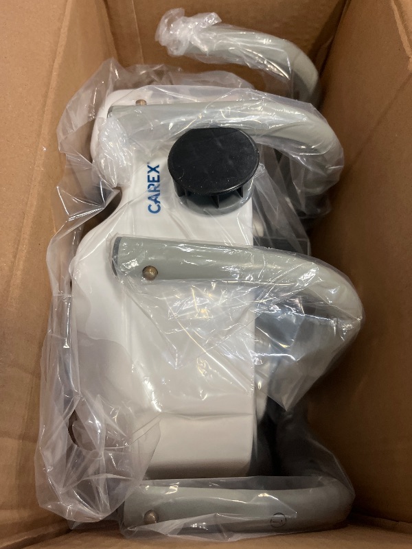 Photo 1 of Carex E-Z Lock Raised Toilet Seat With Handles, 5" Toilet Seat Riser with Arms, Handicap Raised Toilet Seat For Seniors and Elevated Toilet Seat

