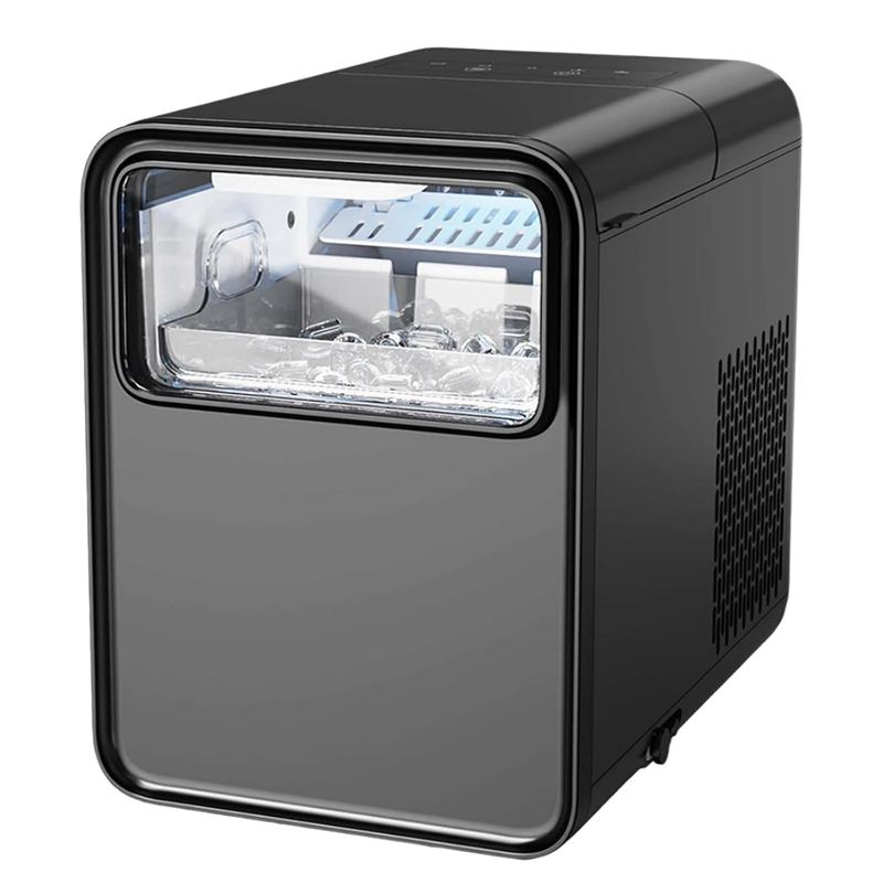 Photo 1 of 1.5L Ice Maker Machine Counter Top for Home,Countertop Nugget Ice Maker, 12kg/24H, Ice Ready in 6 Mins,2 Bullet Ice Sizes, Self-Cleaning Portable Small Clear Ice Cube Maker Ideal for Home/Kitchen
