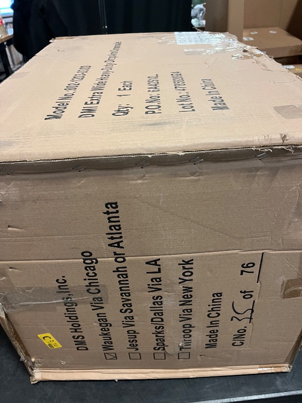 Photo 1 of DMI Drop Arm Portable Toilet Commode, Extra-Wide Seat, 500 Pound Weight Capacity, Bucket with Lid Included, Adjustable Legs, Elderly Assistance Products, Grey