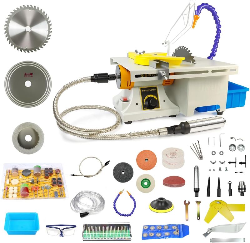 Photo 1 of Lapidary Saw for Jewelry and Rock, 110V 750W Lapidary Equipment Mini Table Saw for DIY Gem Stone Jade Rock Grinding Woodworking Carving
