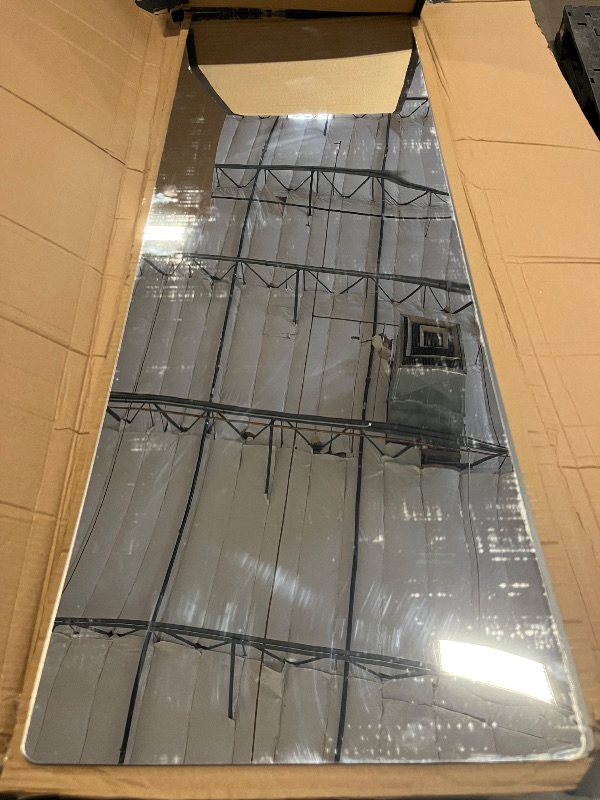 Photo 1 of Acrylic Self Adhesive Mirror Sheet for Wall, Plastic Non Glass Sticky Kid Safety Mirror Tiles for Wall Rectangle 16x47 inch