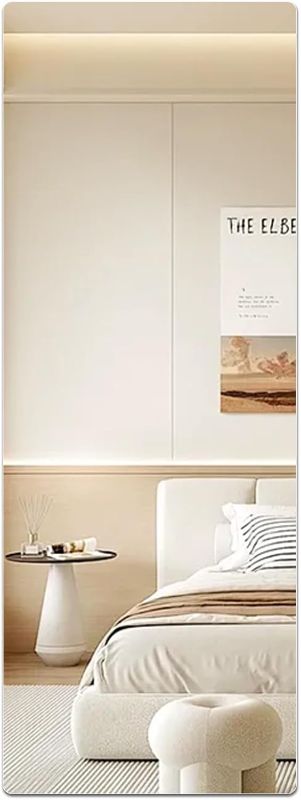 Photo 1 of Acrylic Self Adhesive Mirror Sheet for Wall, Plastic Non Glass Sticky Kid Safety Mirror Tiles for Wall Rectangle 16x47 inch