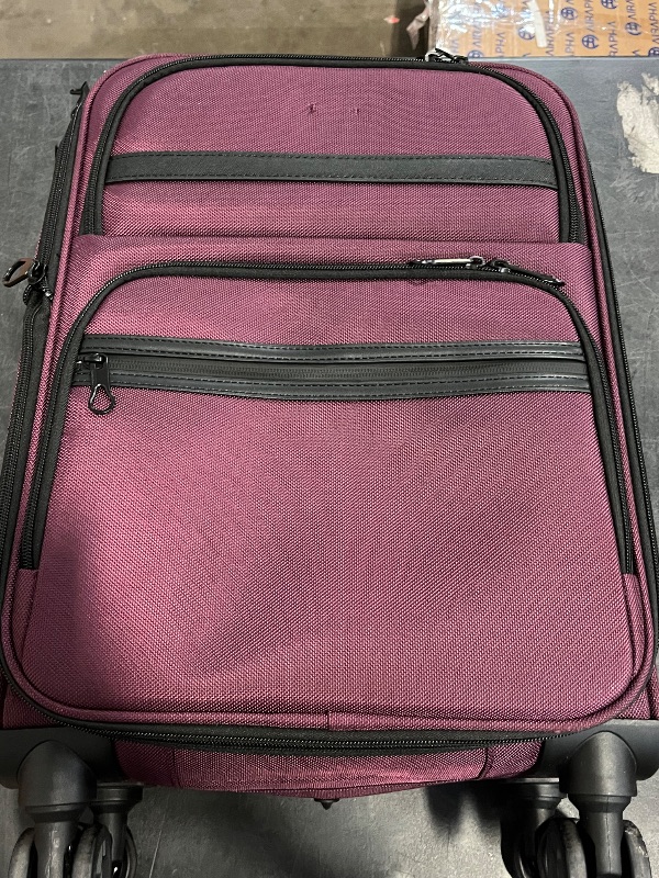 Photo 1 of *Tag Ripped Off* KROSER Softside Expandable Carry On Luggage with Spinner Wheels & Built-in TSA Lock, Durable Suitcase Rolling Luggage with USB Port, Carry-On 20-Inch, Burgundy