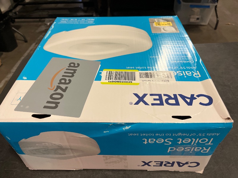 Photo 1 of Carex Toilet Seat Riser, 5.5 Inch, Toilet Seat Risers for Seniors, Raised Toilet Seat, Supports 300lbs, Slip-Resistant, Toilet Riser, Elevated Toilet Seats