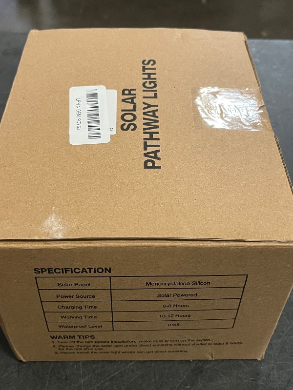 Photo 1 of 8 Pack Solar Pathway Lights Outdoor, 12 Brighter LED Solar Lights Outdoor Waterproof, Up to 12 Hrs Modern Path Light for Yard Garden Walkway Driveway Lawn (8 Pack)