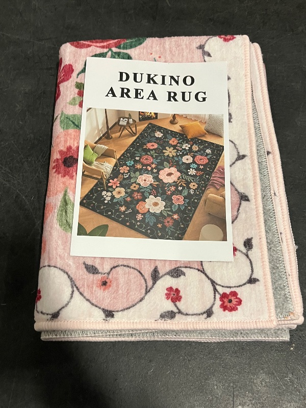 Photo 1 of DUKINO 2x3 Rugs for Entryway, Floral Indoor Washable Door Mat, Non Slip Boho Small Rug for Kitchen, Soft Low Pile, Front Door Throw Rug for Entrance, Bedroom, Kitchen, Laundry, Bathroom, Pink