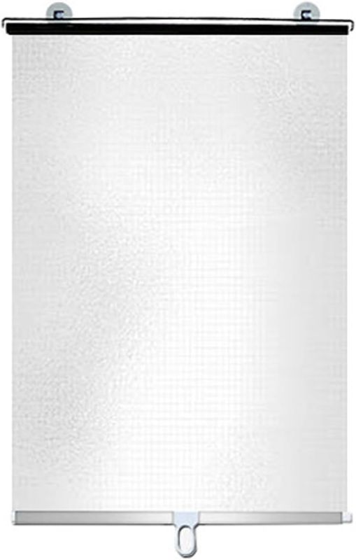 Photo 1 of Blackout Blind Shade with Suction Cups,Car Retractable Sunshade,No Drill Roller Blinds,Temporary Portable Window Cover Curtain,Privacy Screen for Home,Office,Car,Silver (W×H/20×49in)