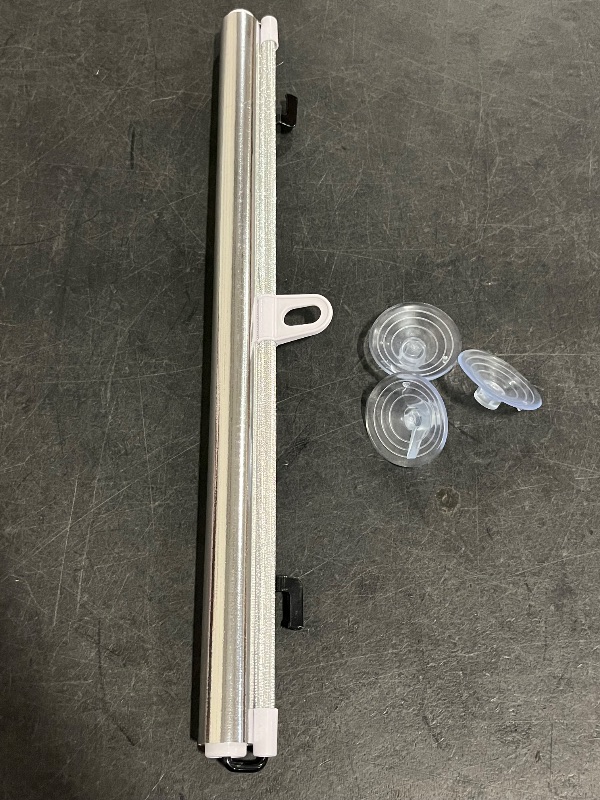 Photo 1 of Blackout Blind Shade with Suction Cups,Car Retractable Sunshade,No Drill Roller Blinds,Temporary Portable Window Cover Curtain,Privacy Screen for Home,Office,Car,Silver (W×H/20×49in)