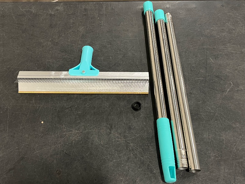 Photo 1 of 2 in 1 Carpet Rake for Pet Hair Removal, Reusable Pet Hair Remover, 54” Adjustable Long Handle Cat Dog Carpet Rake Scraper, Dog Hair Rake Brush for Rugs, Mats, Couch, Furniture