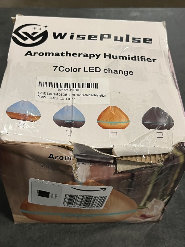 Photo 1 of 500ml Essential Oil Diffuser, Ultrasonic Aroma Diffuser with Remote Control for Home, Quiet Diffusers for Essential Oils with 7 Color LED & Auto-Off, Mist Humidifier for Bedroom, Office, Yoga