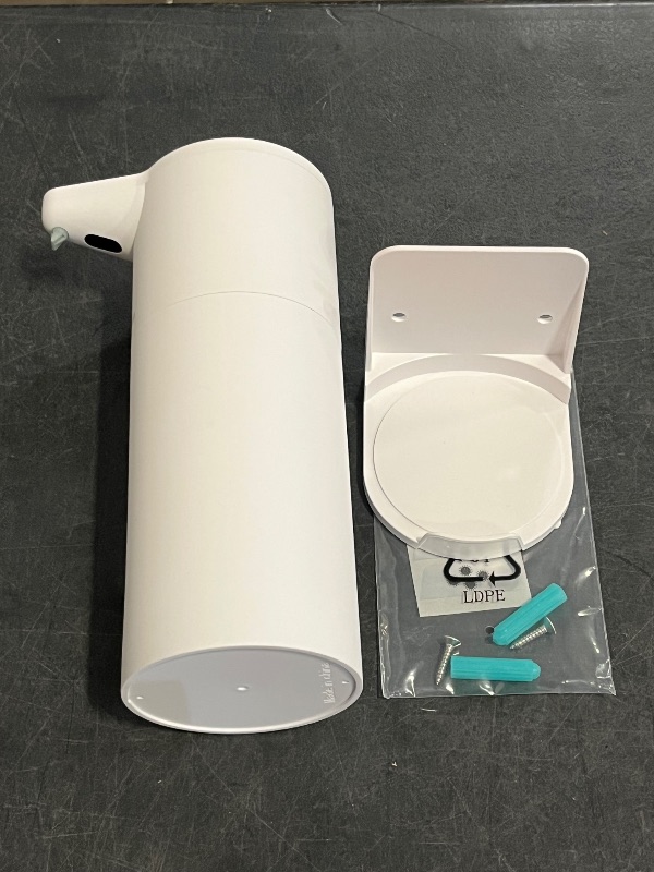 Photo 1 of Automatic Soap Dispenser Stainless Steel with Sensor Infrared Soap Dispenser Electric IPX5 Waterproof USB-C Charging Motion Sensor for Kitchen & Bathroom, 9oz (White)