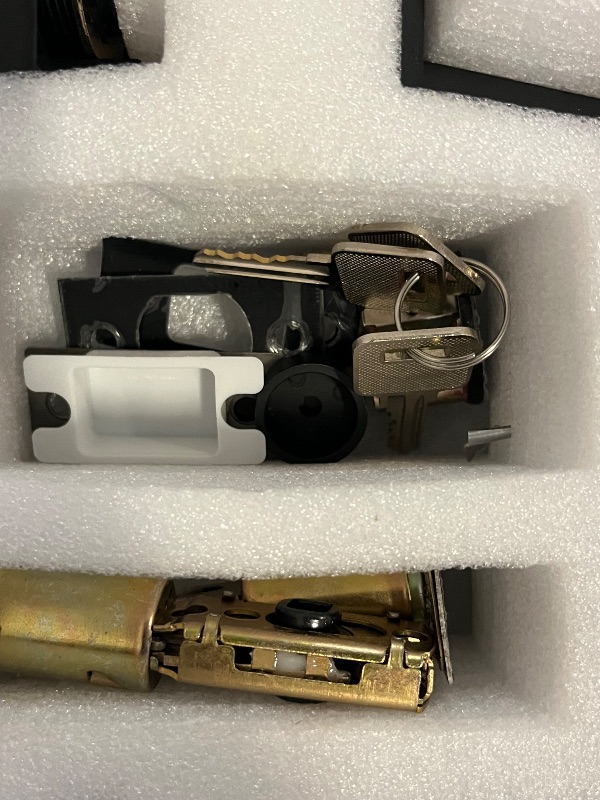 Photo 1 of Brightify Black Front Door Handle, Matte Black Exterior Door Handle with Door Lever, Modern Front Door Lock Set, Adjustable Deadbolt with Single Cylinder, Reversible for Right&Left