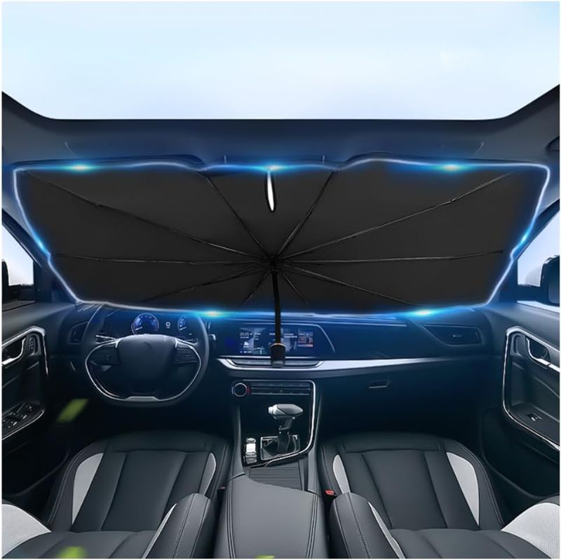 Photo 1 of Car Windshield Sun Shade,Foldable Car Shade Umbrella for Blocking Sunlight & Insulating Heat,Portable Windshield Cover Sun Shades Cars Interior Accessories for Cars SUVs