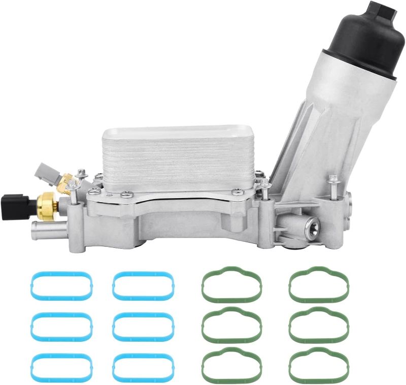 Photo 1 of 926-876 926-959 Aluminum Engine Oil Cooler And Oil Filter Housing Adapter,Compatible With 2011-2016 Chrysler 200 300, Dodge Charger, Grand Cherokee, Wrangler 3.6L V6 Engine,Replaces# 68105583AF