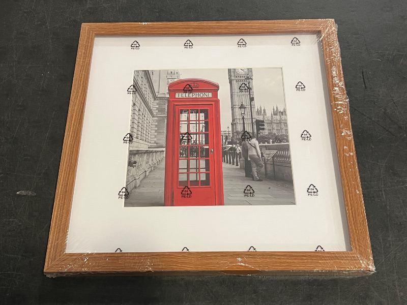 Photo 1 of 12x12 Picture Frame Display Pictures 8x8 with Mat or Photos 12 x 12 Without Mat, Square Wooden Picture Frames for Wall Mounting