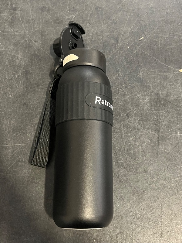 Photo 1 of 20 oz Insulated Water Bottle, Insulated Tumblers with 2-in-1 Lid, Travel Water Bottle, Black Water Bottle, Slim Water Bottle for Men, Women, Leak Proof Water Bottles (Black)