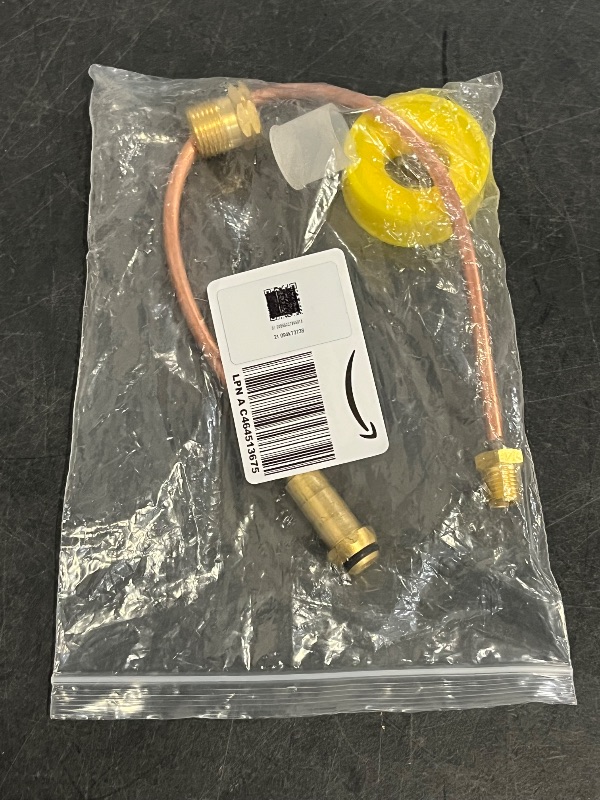 Photo 1 of Gohantee Propane Regulator Copper Pigtail POL x 1/4' NPT Male Pipe Thread, Two Stage Auto Changeover Regulator Copper Pigtail - 15 Inch