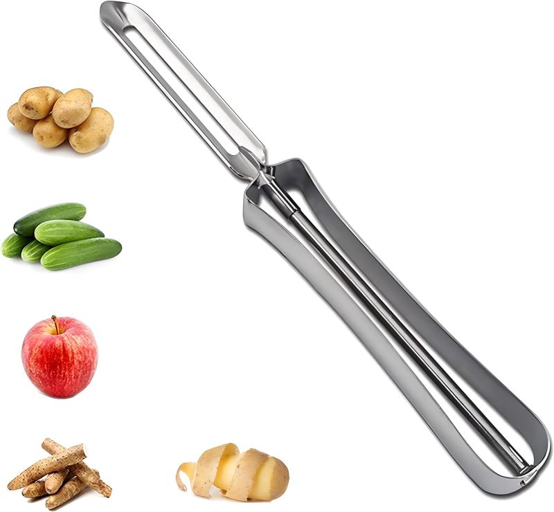 Photo 1 of Aniso Kitchen vegetable peeler Stainless steel rotary peeler for vegetable and carrot fruit?with ergonomic safety and control handle-Dishwasher Safety
