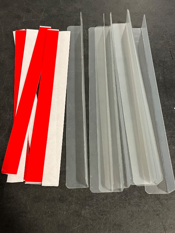 Photo 1 of 8 Pack Toy Blocker for Furniture, Clear Under Couch Blocker, Stop Things Going Under Sofa or Bed, 16" L x 1.6" H, Adjustable Gap Bumper for Furniture with Strong Tape