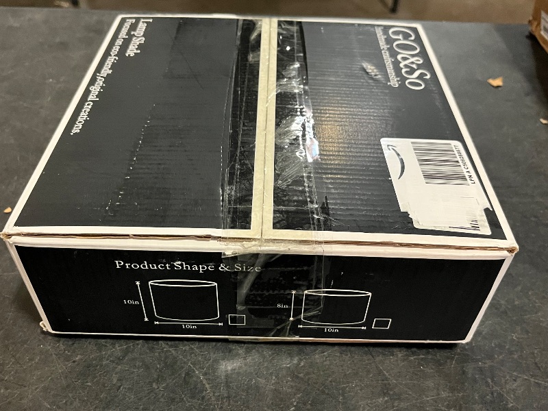 Photo 1 of GO&SO Natural Linen Medium Drum Lamp Shades 13" Top x 13" Bottom x 10" High (Spider) Modern Beige Gray Lampshade for Table Lamps Bedside Lamps -Assembly Required - By GO&SO