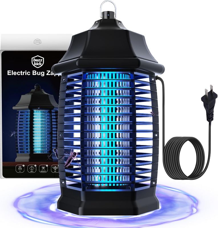 Photo 1 of Bug Zapper Indoor, Fly Zappers Electric Mosquitoes Insect Gant Fruit Flies Moth Traps with 4200V for Home Living Room Bedroom Kitchen Backyard Patio Garage Office Camping