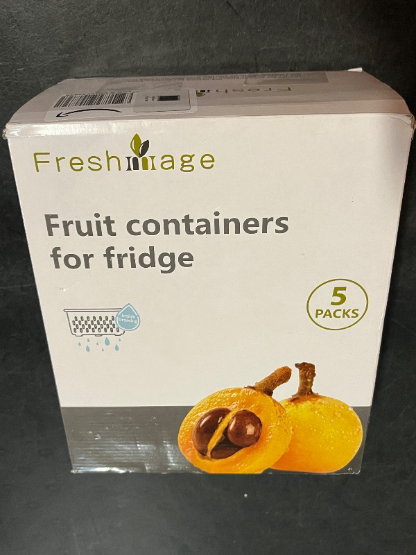 Photo 1 of 5 PCS Large Fruit Containers for Fridge - Leakproof Food Storage Containers with Removable Colander - Dishwasher & microwave safe Produce Containers Keep Fruits, Vegetables, Berry, Meat Fresh longer