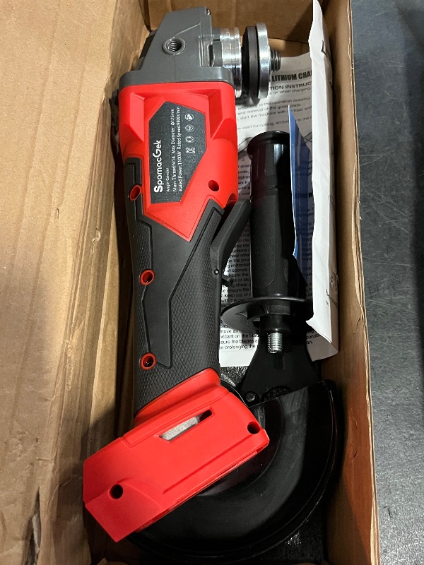 Photo 1 of Grinder, For Milwaukee 2881-20 M18 4-1/2"" / 5"" Grinder Slide Switch Lock-On (Size:12.7 x 2.7 x 4 in) - Bare Tool, Red,black