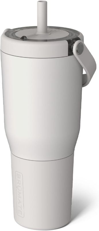 Photo 1 of BrüMate Resa 35oz 100% Leakproof Travel Tumbler with Handle & Straw | Flexible SoftSip Straw | Silicone Sleeve for Durability | Stainless Steel | Cup Holder & Travel Friendly Water Bottle | (Dune)