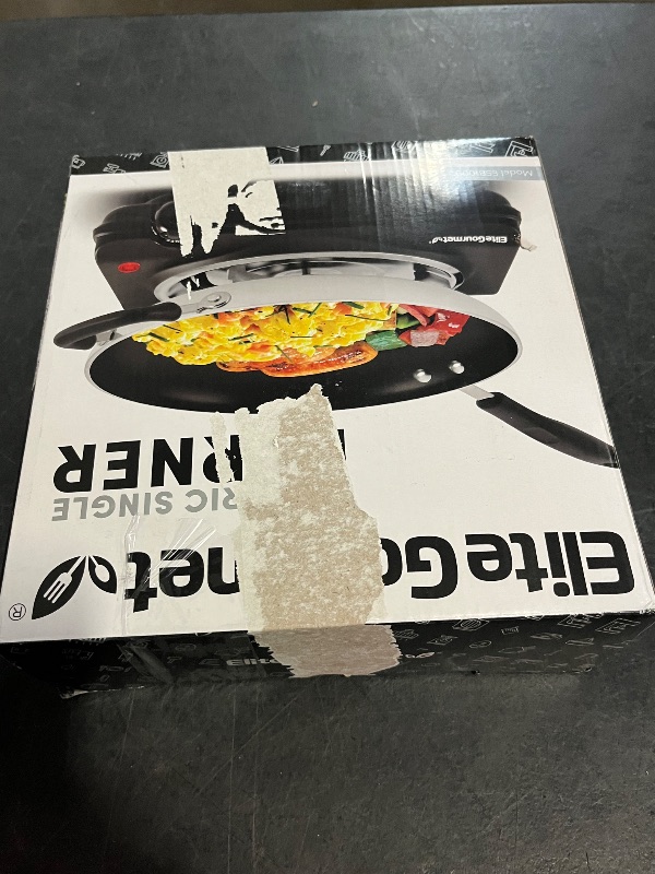 Photo 1 of Elite Gourmet ESB301C Countertop Single Coiled Burner, 1100 Watts Electric Hot Plate, Temperature Controls, Power Indicator Lights, Easy to Clean, Black