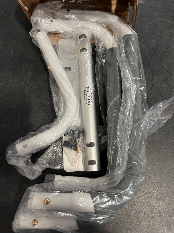 Photo 1 of Compass Raised Toilet Seat with Arms, Elongated Toilets, 3.5 Inch High, Elevated Toilet Riser with Removable Padded Handles, Easy On and Off, Support 250 lbs, White