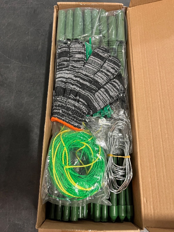 Photo 1 of Lalahoni Cucumber Trellis, 4ft x 4ft Metal A-Frame Garden Trellis Climbing Plant Outdoor Support Fruit Grape Vine Vegetable Tomato Pea Bean Cucumber Trellis Raised Bed, with Netting, Green