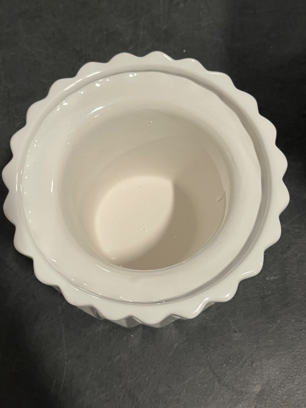 Photo 1 of 6 inch Self Watering Pot for Indoor Plants, African Violet Pot Ceramic, Flowers Planter (4 inch Opening), Holds 3 Weeks of Water (1 Pack)