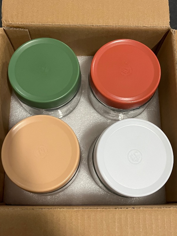 Photo 1 of DIMBRAH Overnight Oats Containers with Lids,16oz Glass Jars with Lids - Set Of 4, Practical Oatmeal Container to Go, Chia Seed Pudding Jars, Baby Food Containers
