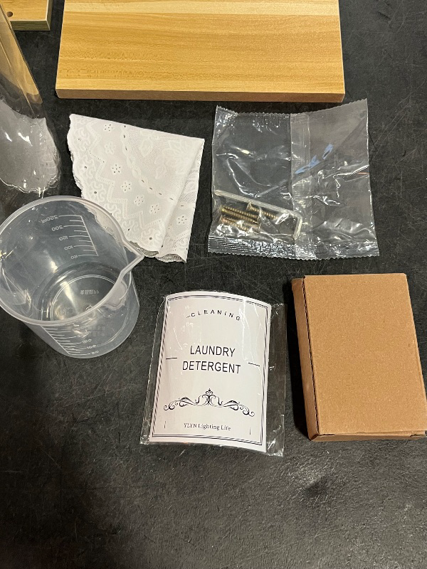 Photo 1 of 1.6 Gallon Glass Laundry Detergent Dispenser with Stand.Leak-Proof Glass Fabric Softener,Laundry Soap Dispenser-Reusable Container for Kitchen & Bathroom Storage with Cups & 10 Labels