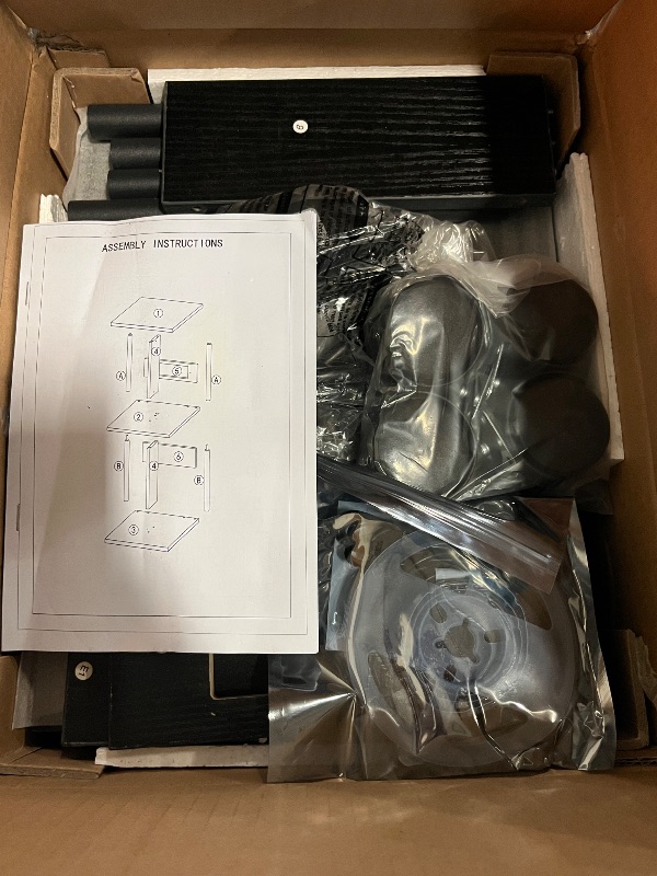 Photo 1 of End Table with Charging Station & LED Lights, 3 Tier Movable Nightstand with Wheels, Narrow Tables Side Table for Living Room Bedroom Home Office,Black