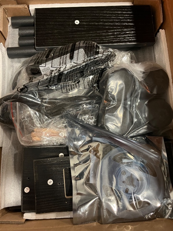 Photo 1 of End Table with Charging Station & LED Lights, 3 Tier Movable Nightstand with Wheels, Narrow Tables Side Table for Living Room Bedroom Home Office,Black