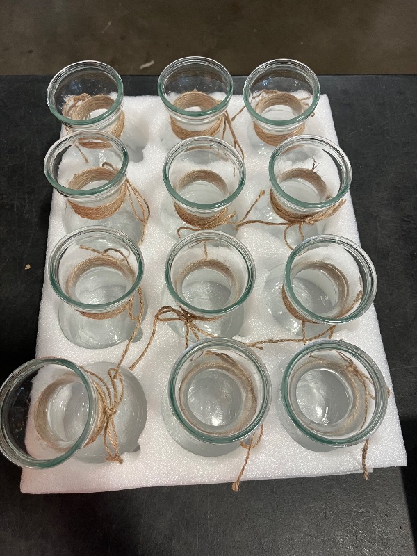 Photo 1 of Glass Vases for Centerpieces Set of 12 Clear Decorative Vase for Flowers 5.5" Small Bulb Plant Propagation Containers for Home Decor Wedding Table Decorations Rustic Farmhouse Style