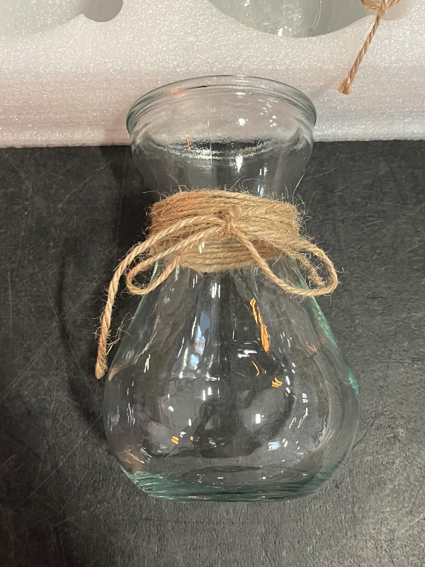 Photo 1 of Glass Vases for Centerpieces Set of 12 Clear Decorative Vase for Flowers 5.5" Small Bulb Plant Propagation Containers for Home Decor Wedding Table Decorations Rustic Farmhouse Style