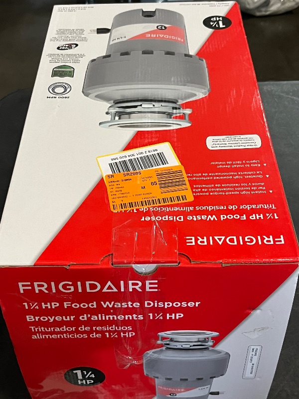 Photo 1 of Frigidaire 1.25 HP Corded Garbage Disposal for Kitchen Sinks | FF13DISPC1