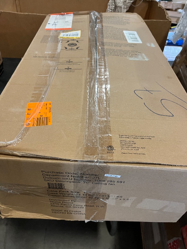 Photo 1 of Hampton Bay Gazebo III 70 in. Indoor/Outdoor Natural Iron Ceiling Fan with Light Kit YG836A-NI