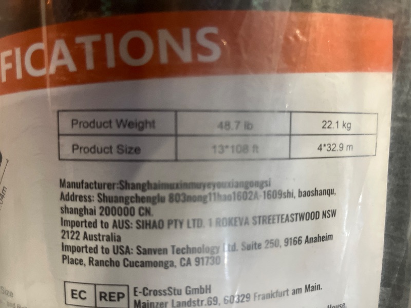 Photo 1 of Vevor  Fabric Barrier Heavy Duty,13x108ft 3.5oz Weed Blocker Fabric, Woven Landscape Fabric, Garden Fabric Weed Barrier, Weed Control Fabric Ground Cover, Geotextile Fabric, Gardening Mat, Black