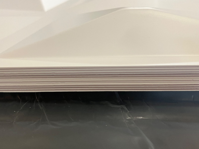 Photo 1 of Art3d 12 Pack 3D Diamond Design Wall panels 19.7"x19.7" PVC Panel for Interior Wall Decor Living Room, Office, TV Background, Snow White